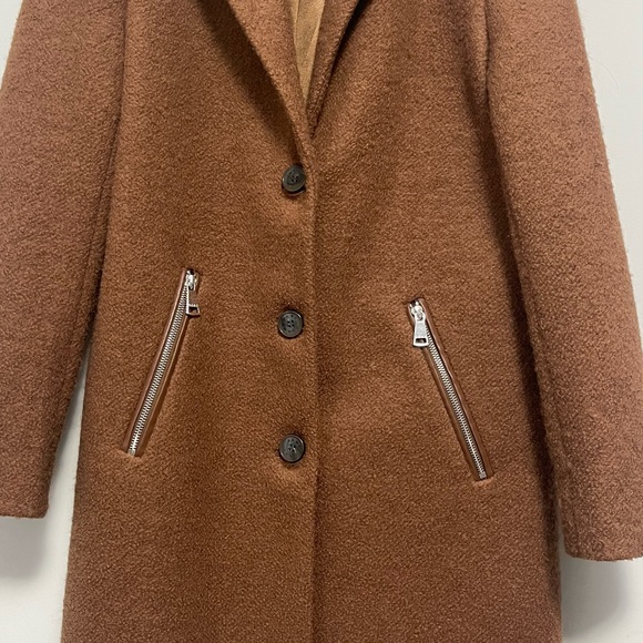 DKNY Looped Bouclé Wool-Blend Coat Size Small - Picture 4 of 13